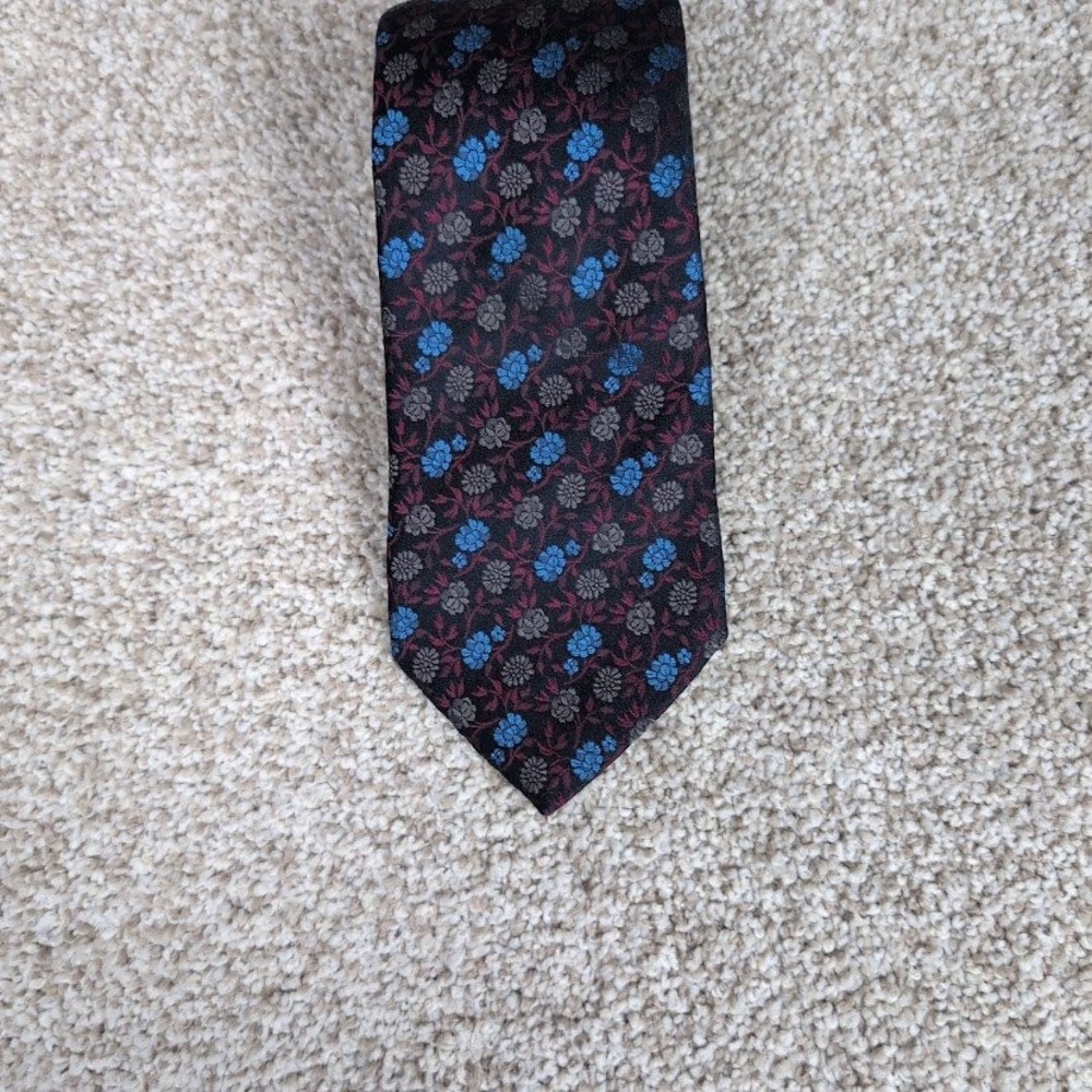 Renato Paglia‎ Roma Floral Silk Necktie Holliday Brown England